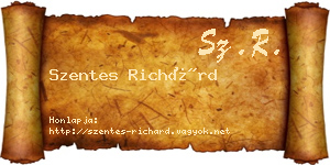 Szentes Richárd névjegykártya